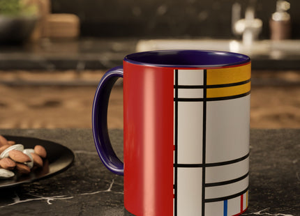 Place de la Concorde by Piet Mondrian Colorful Mugs (11oz, 15oz)