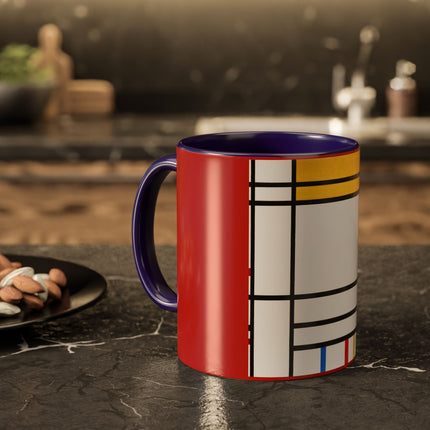 Place de la Concorde by Piet Mondrian Colorful Mugs (11oz, 15oz)