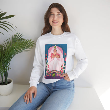 August & Peridot (from the Gem Series) by Sofia Chiostri Unisex Heavy Blend™ Crewneck Sweatshirt