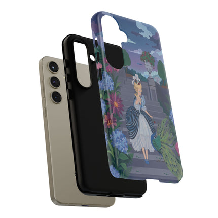 🦚🌸 The Peacock Garden Terrace Phone Case – Art Deco Floral Elegance