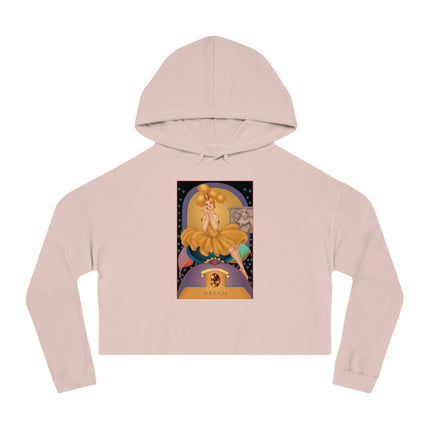 November & Topaz (from the Gem Series) by Sofia Chiostri Women’s Cropped Hooded Sweatshirt