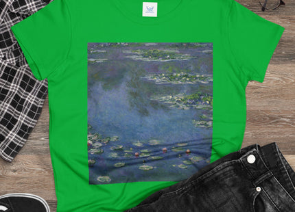 Water Lilies by Claude Monet Women's Midweight Cotton Tee