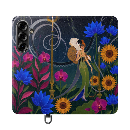 🌙🕯️ The Lady Of The Midnight Garden Flip Case – Art Deco Nocturne