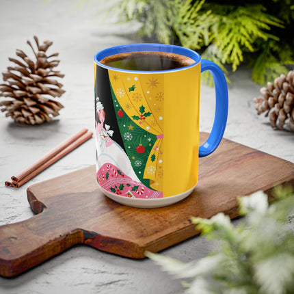 💌🎄 The Christmas Letter Of Holly House Colorful Mug – Whimsical Art Deco Holiday Charm
