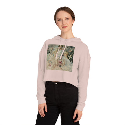 Les Femmes Fatales by Gerda Wegener Women’s Cropped Hooded Sweatshirt