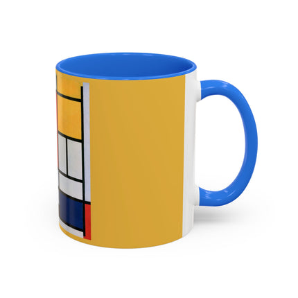 Composition with Red, Yellow, Blue, and Black by Piet Mondrian Colorful Mugs (11oz, 15oz)