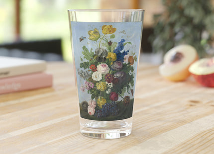Bouquet of Flowers and a Nest by Sebastian Wegmayr Glass, 16oz