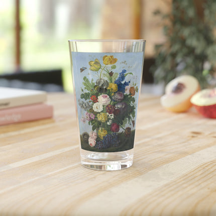 Bouquet of Flowers and a Nest by Sebastian Wegmayr Glass, 16oz