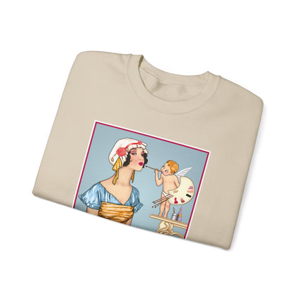 The Enchanting Painter: A Fairy's Artistic Touch Heavy Blend™ Crewneck Sweatshirt