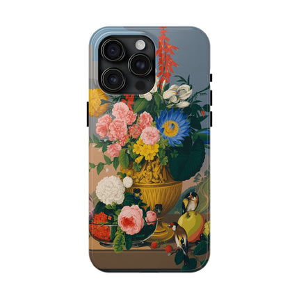 🌺🐦 The Garden Of Golden Birds Phone Case – Art Deco Floral Elegance