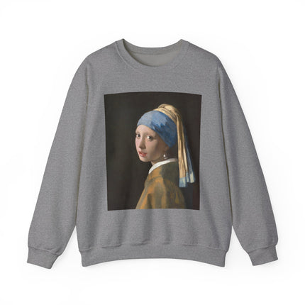 Girl with a Pearl Earring by Johannes Vermeer Heavy Blend™ Crewneck Sweatshirt