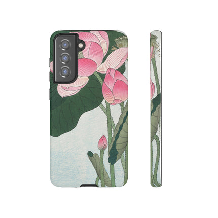 Blooming Lotus Flowers by Ohara Koson Phone Cases