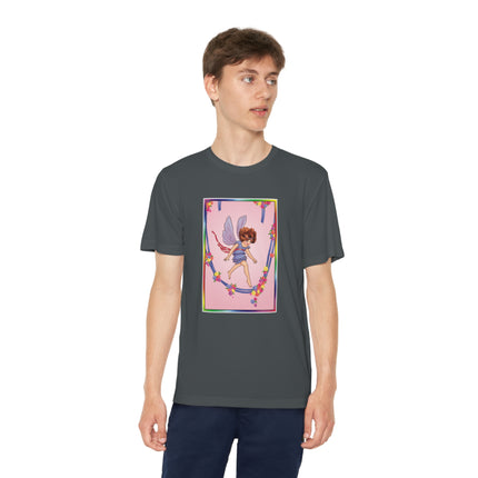 A Playful Fairy Jumps Rope Youth Competitor Tee – Magical Motion & Whimsical Joy