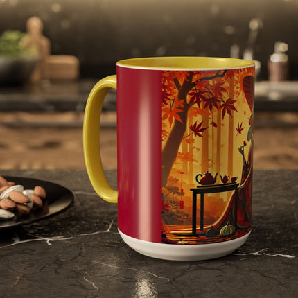 Theatrical Harvest Rabbit Colorful Mugs (11oz, 15oz)