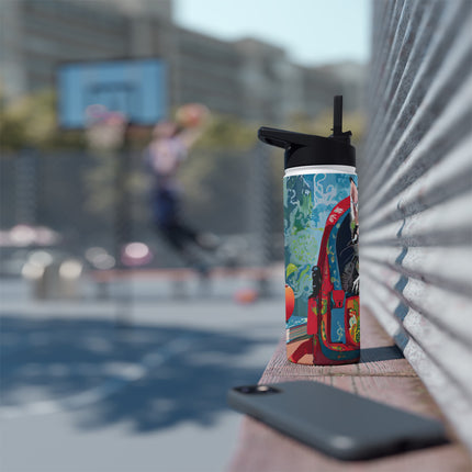 Whiskered Wanderings Stainless Steel Water Bottle