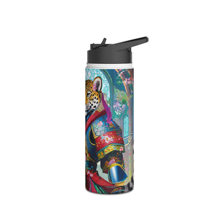 Cyberpunk Leopard Stainless Steel Water Bottle