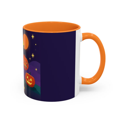 🎃🕯️ Moonlit Pumpkin Masquerade Colorful Mug – Whimsical Halloween Charm