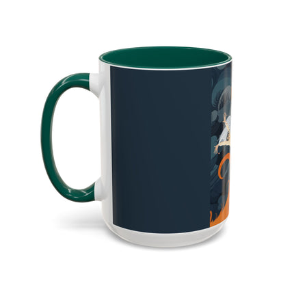 Flame of the Tempest Colorful Mugs – Fiery Storm & Dramatic Elegance