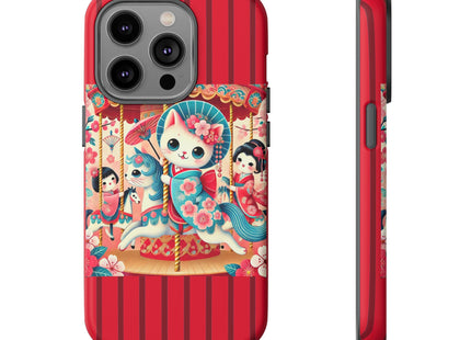 Geisha Kitten's Enchanted Carousel Phone Cases
