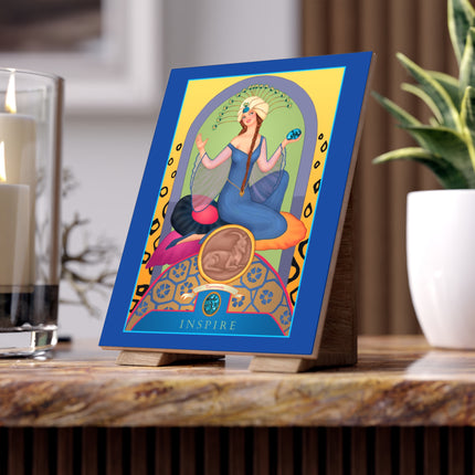 December & Tanzanite Ceramic Tile — Gem Series by Sofia Chiostri