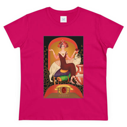 January & Garnet (from the Gem Series) by Sofia Chiostri Women's Midweight Cotton Tee