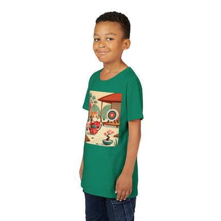 Archer Kitten in the Zen Garden Youth Short Sleeve Tee