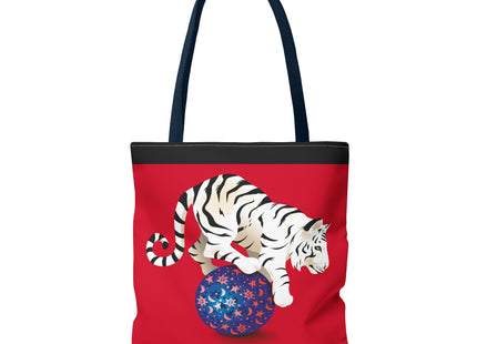 Majestic White Tiger on a Celestial Journey Tote Bag (AOP)