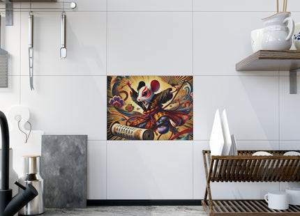 Theatrical Mouse on a Mission Ceramic Tile