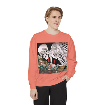 Mitsukuni Defying the Skeleton Spectre by Utagawa Kuniyoshi Garment-Dyed Sweatshirt