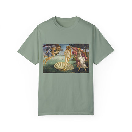 Birth of Venus by Sandro Botticelli Unisex Garment-Dyed T-shirt