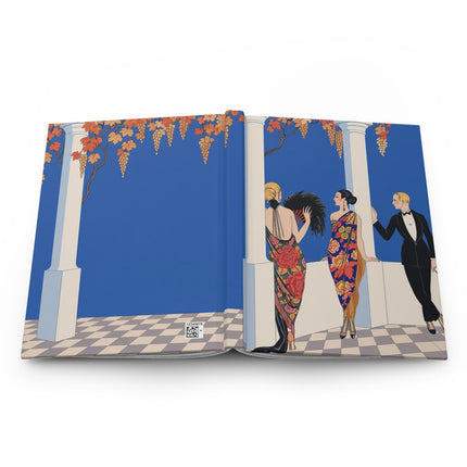 🍇🌺 The Grand Terrace Garden Soirée Hardcover Journal – Art Deco Fashion Elegance