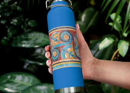Reproduction of S-Spiral Frieze by Emile Gilliéron Copper Vacuum Insulated Bottle, 22oz