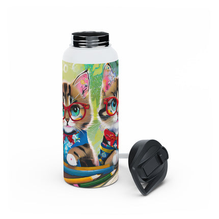 Kitten Scholars Stainless Steel Water Bottle