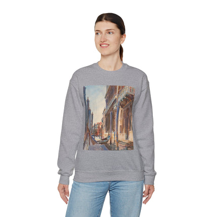 Gondola Moorings on the Grand Canal by John Singer Sargent Heavy Blend™ Crewneck Sweatshirt