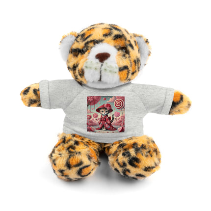 Whimsical Geisha Kitten in a Valentine Garden Stuffed Animals with Tee