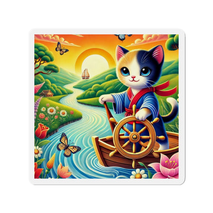 Sailor Kitten’s River Adventure Die-Cut Magnets (5 Sizes)