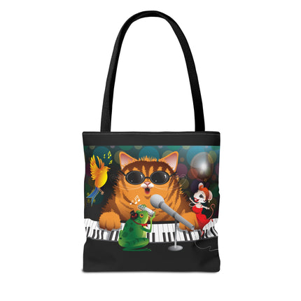 Tote Bag Jazz Cat Music Artwork
