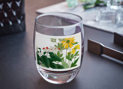 Clerodendrum & Rudbeckia by Tanigami Kônan Whiskey Glass