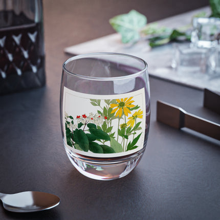 Clerodendrum & Rudbeckia by Tanigami Kônan Whiskey Glass