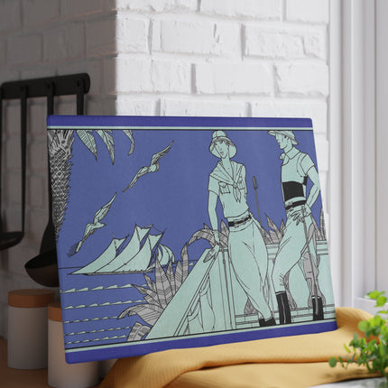 Coastal Elegance Glass Cutting Board