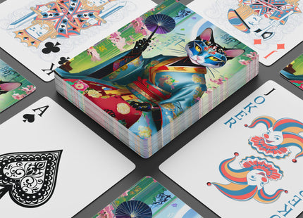Cyberpunk Geisha Playing Cards