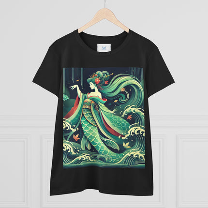 Mermaid Queen Rising from the Deep Cotton Tee