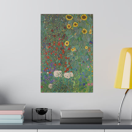 Farm Garden with Sunflowers by Gustav Klimt Matte Canvas, Stretched, 0.75"
