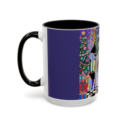 🎄✨ The Lady Of The Christmas Ornament Colorful Mug – Art Deco Holiday Fantasy