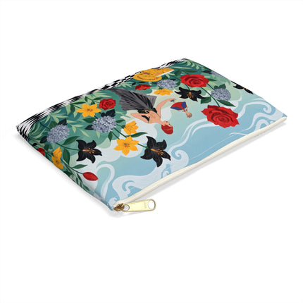 🌹🎭 The Lady Of The Little Dancer Accessory Pouch – Art Deco Floral Fantasy