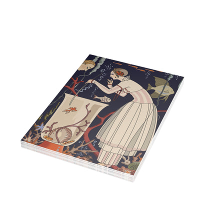L'Etourdissant Petit Poisson (The Dazzling Little Fish) by George Barbier Greeting Cards (1, 10, 30, and 50pcs)