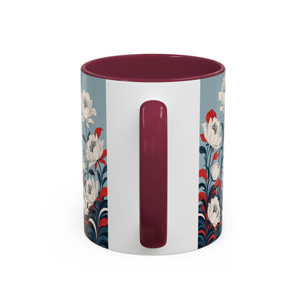 ❤️🌺 The Scarlet Parasol Spectacle Colorful Mug – Art Deco Fashion Elegance
