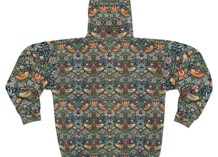 Strawberry Thief by William Morris Zip Hoodie (AOP)