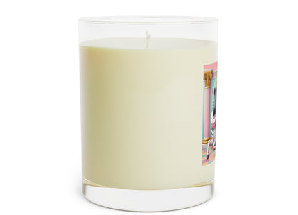Still Life with Zebra, Fruit, and Pink Columns Scented Candle - Full Glass, 11oz