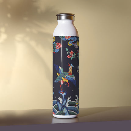 Rank Badge with Mandarin Duck Slim Water Bottle